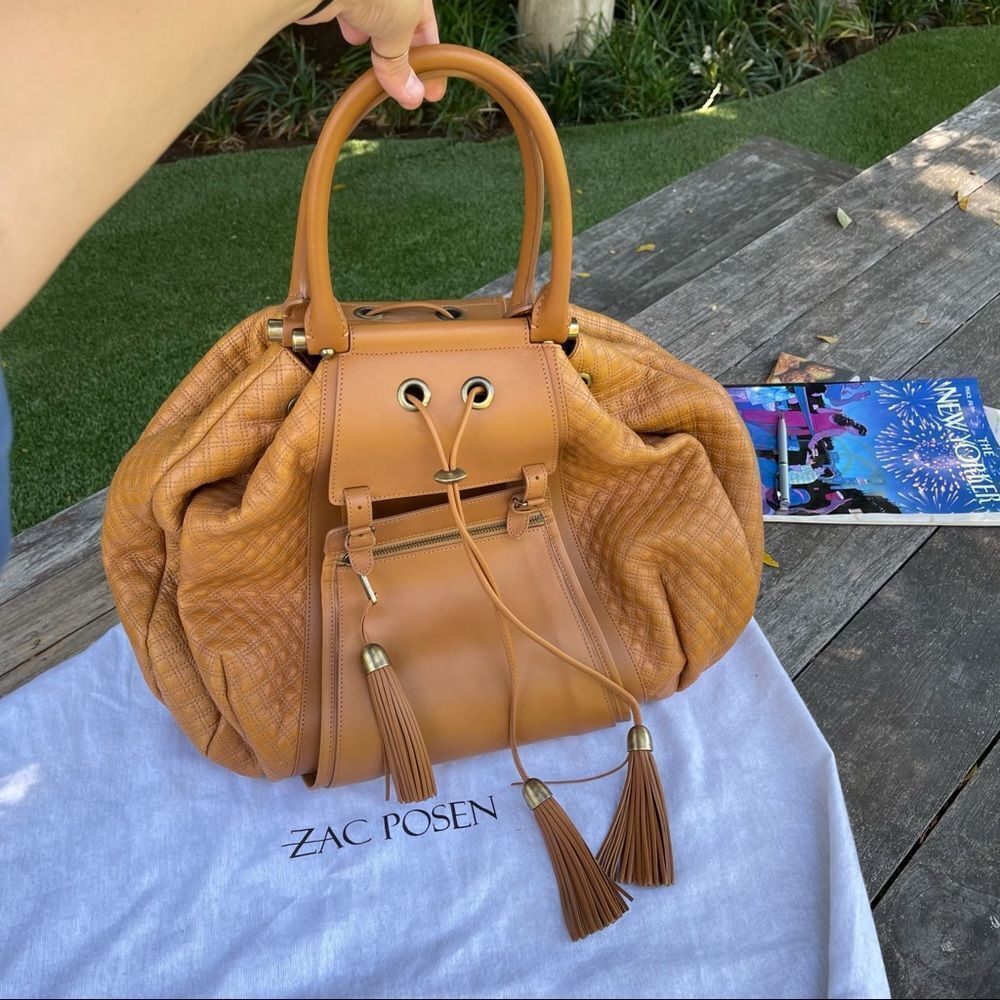 Zac Posen Tan Quilted Beatrice Bag - Picture 3 of 9